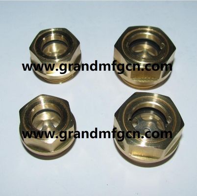 G3/8 INCH BRASS OIL SIGHT GAUGE BULL'S EYE OIL SIGHT GLASS FLUID VIEWPORT SIGHT WINDOW BSP 1/2&quot; 1&quot; 1 1/4&quot;