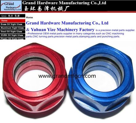 M22X1.5 Reducer aluminum oil sight gauge fluid viewport sight glass oil level sight glass window withstand 8bar pressure
