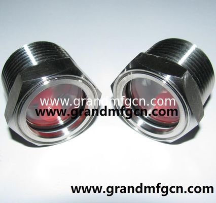 pumping stations sewage systems and rainwater basins stainless steel 304 oil sight glass NPT SS316 OIL LEVEL SIGHT PORT