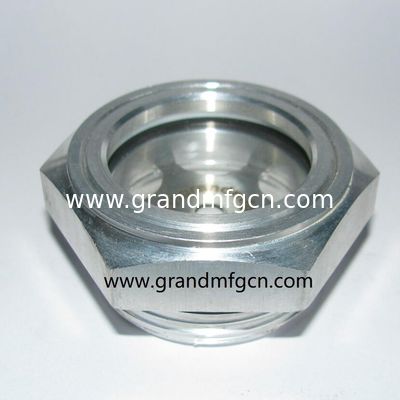 high pressure G1 1/4 INCH 6061 aluminum reducer oil sight glass oil level indicator fluid level gaugeOEM and ODM service