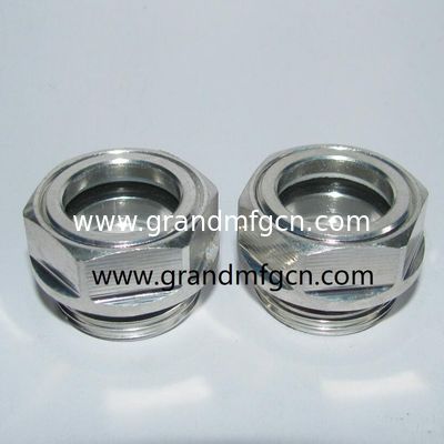 M42x1.5 aluminum oil level sight glass oil gauge with ss304 reflector 1Mpa pressure for Gearboxes bsp thread G1-1/4 inch