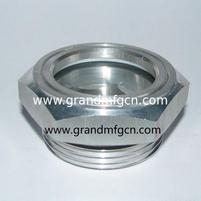 milled hex head aluminum oil sight glass indicator use for air compressors roots blowers male thread M22X1.5 M27X1.5