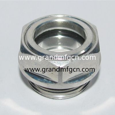 BSP thread G 1-1/4&quot; 1&quot; Aluminum oil sight window viewport bull eye sight galss for helical gearboxes Power Transimission