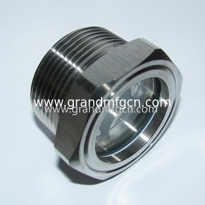 NPT thread 1&quot; 3/4&quot; 1-1/2&quot; V-type rotary vane vacuum pump stainless steel 316 oil sight glass SUS304 OIL LEVEL SIGHT PORT