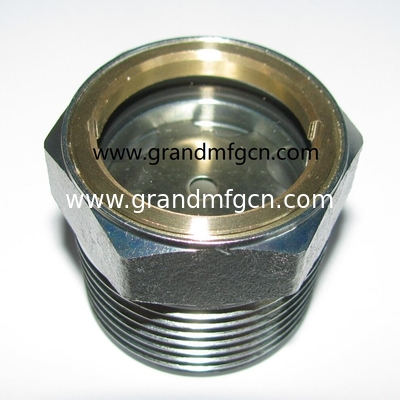 BSP thread sight glass 1/2&quot;,3/8&quot;1/4,1&quot; NPT steel oil sight indicators gearbox oil level sight glass supplier