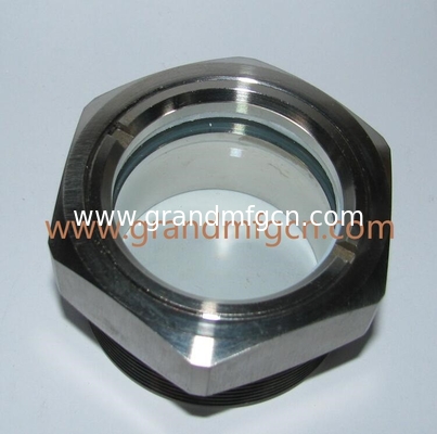 Male NPT thread stainless steel ss316 liquid fluid sight glass with big viewing port oil sight glass gauge 4Mpa