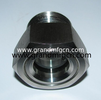 M36X1.5 SS304 Pumps Oil Sight Glass Level Monitor with big window and locking nut SUS304 sight glass oil gauge