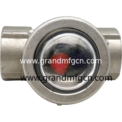 M36X1.5 SS304 Pumps Oil Sight Glass Level Monitor with big window and locking nut SUS304 sight glass oil gauge