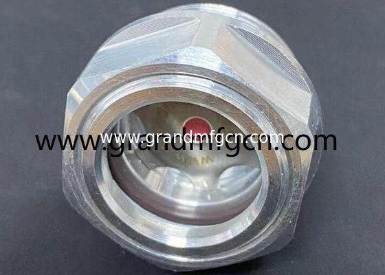 M42x1.5 aluminum oil level sight glass oil gauge with ss304 reflector 1Mpa pressure for Gearboxes bsp thread G1-1/4 inch