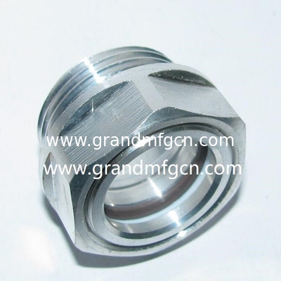 BSP G1/2" 3/4" 1" V-type rotary vane vacuum pump aluminum oil level sight glass with ss304 reflector use for compressor
