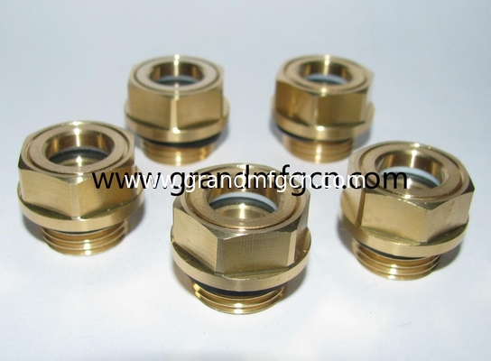 Metric thread Air Compressor Brass Knob Type Oil Sight Glass Roots Blowers Reducers knob oil level sight plug indicator