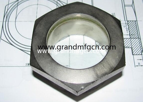 NPT thread BITZER refrigeration fused steel sight glass with ss304 reflector bull eye fused viewport sight window plugs
