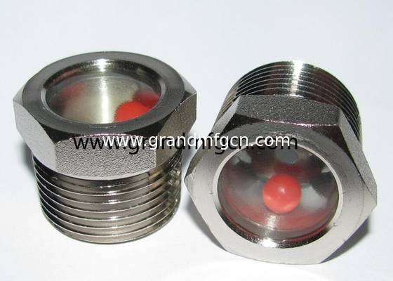 NPT 2&quot; BITZER refrigeration fused steel sight glass with red ball fused sight window oil sight glass plug