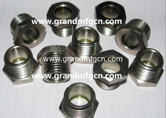 male BSP thread 1-1/2&quot; steel fused sight windows,indicators with natural glass