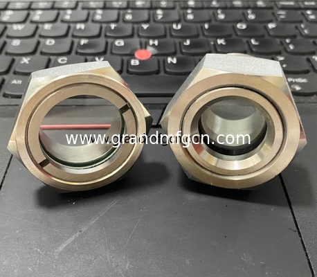 NPT thread 1/2&quot; 3/4&quot; stainless steel 304 oil sight glass without hexagon locking nut SS304 OIL LEVEL SIGHT PORT