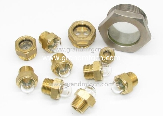 NPT 2 refrigeration equipment fused steel sight glass with red ball fused sight window sight glass oil gauge glass sight