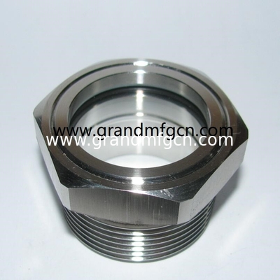 Metric thread M42x1.5 stainless steel oil lubricated equipment knob type oil level gauge SS316 oil level sight plug