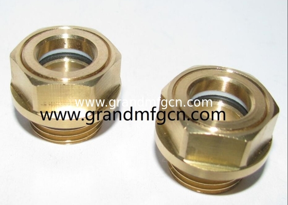 Metric thread Air Compressor Brass Knob Type Oil Sight Glass Roots Blowers Reducers knob oil level sight plug indicator