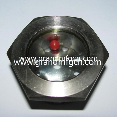 NPT 2" BITZER refrigeration fused steel sight glass with red floating ball fused sight window sight glass plugs custom