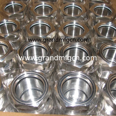 NPT thread 3/8 1/2 inch stainless steel 304 oil sight glass without reflector SS304 OIL LEVEL SIGHT PORT
