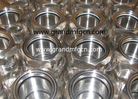 1" MNPT Stainless Steel 304 bulls eye glass oil level sights with tempered glass 1Mpa pressure SS316 oil sight glasses