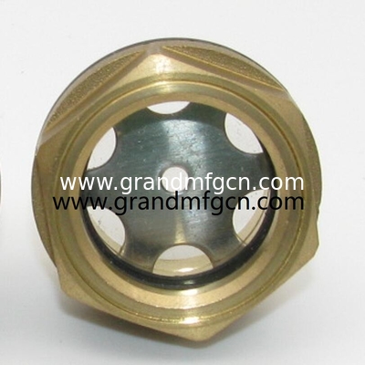 M16x1.5 M18x1.5 M20X1.5 Speed reducers brass oil level sight plug with visual level indicator glass oil level gauge