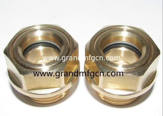 NPT thread 3/8 INCH brass dome oil level sight glass window indicator hex screw-in Oil level sight glass