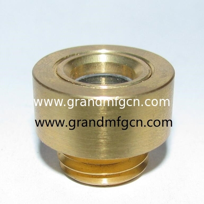 USA NPT thread 3/8 1/2 INCH brass oil level sight glass indicator hex screw-in Oil level sight glass with thread lock