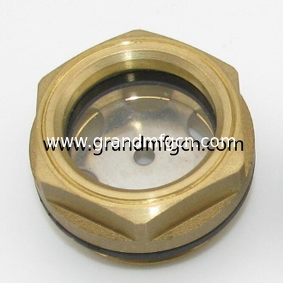 NPT thread 3/8 INCH brass dome oil level sight glass window indicator hex screw-in Oil level sight glass