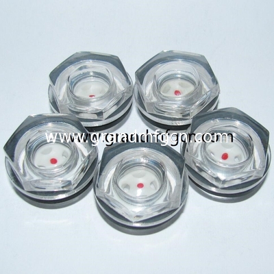 M20X1.5 M27X1.5 M36X1.5 male Metric threa circular plastic sight glass for grease and oil containers equipment can