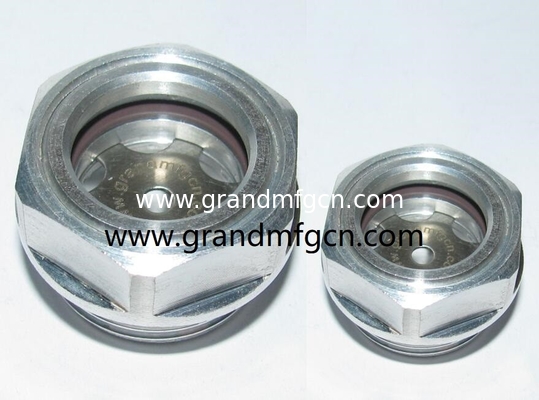 Metric thread M18 M20 M22 M24 reducer Blower Aluminum Oil level indicator sight glass custom available