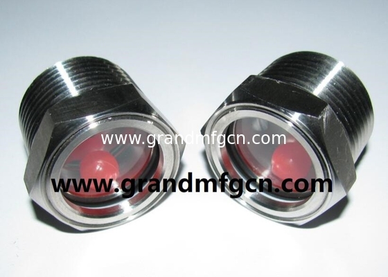 male BSP thread G3/4&quot; G1&quot; G1,1/4&quot; G2&quot; Pump stainless steel oil sight glasses with ss316 reflector &amp; red floating ball