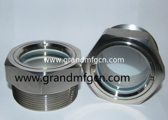 male BSP thread G3/4" G1" G1,1/4" G2" Pump stainless steel oil sight glasses with ss316 reflector & red floating ball