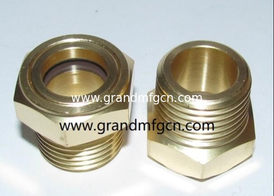 NPT pipe thread 1&quot; 3/4|&quot; 1,1/4&quot; 1,1/2&quot; Air compressors brass oil level glass sight gauge with tempered glass