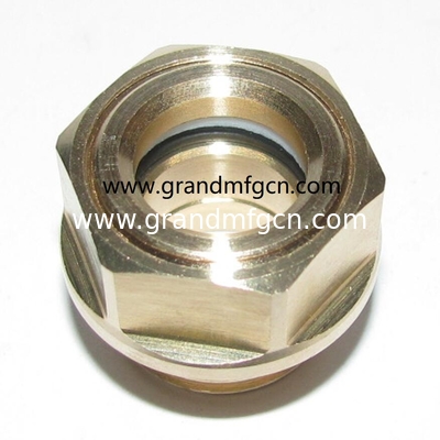 G1”G1 1/4&quot; G1 1/2&quot; G2&quot; Messing Oil Gas Fuel Tank Site Plug MALE THREADED CIRCULAR BRASS OIL SIGHT GLASS IN STOCK