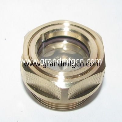 Male NPT thread 1/2&quot; 3/8&quot; 3/4&quot; GM-HDN34 Heavy duty trucks 3d dome oil level sight glass gauge plugs with clear glass