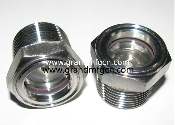 M27X1.5 M33X1.5 M36X1.5 Metric stainless steel 304 oil sight glass with hexagon locking nut SS304 OIL LEVEL SIGHT PORT