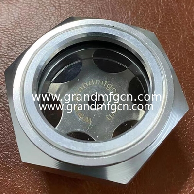 BSP G1 1/4 inch Gearbox Air compressors Milled Hex Aluminum oil level sight glass gauge plug male thread G1/2 G3/4 G1 INCH