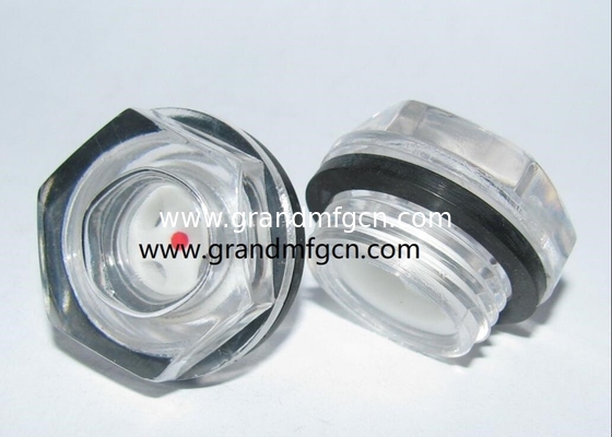 PPMA Plastic hex oil level sight glass bsp thread G1/2 G3/4 G1&quot; G1 1/4&quot; G1 1/2&quot; air compressors oil level sight gauges