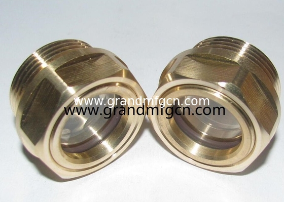 bsp pipe thread G1,1/4  G1&quot; pump oil level sight glass indicator reducer aircompressor oil sight glasses with red ball