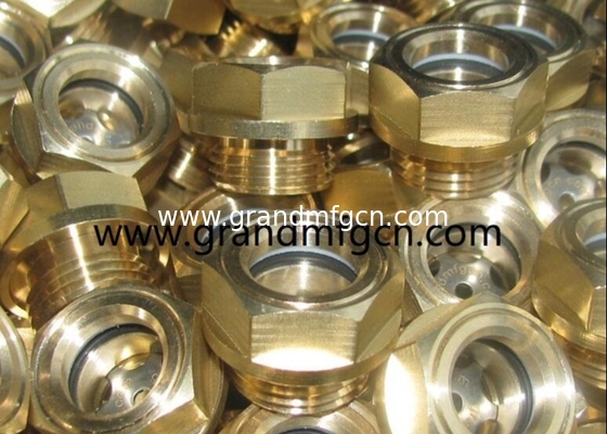 Male NPT thread 3/8&quot; 3/4&quot; Dome-shaped oil level gauge pumps oil observe sight glass indicator with clear 3D sight glass