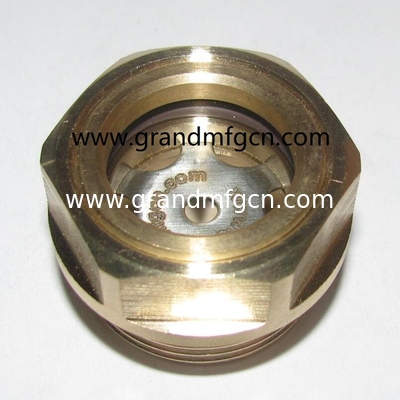 M27x1.5 M33x1.5 Male thread Air compressor hex brass oil level sight glasses domed shaped brass oil level indicator