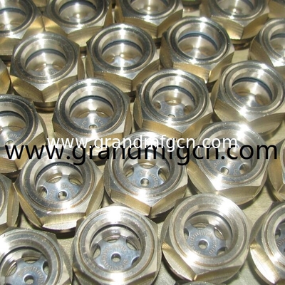 M27x1.5 M33x1.5 Male thread Air compressor hex brass oil level sight glasses domed shaped brass oil level indicator