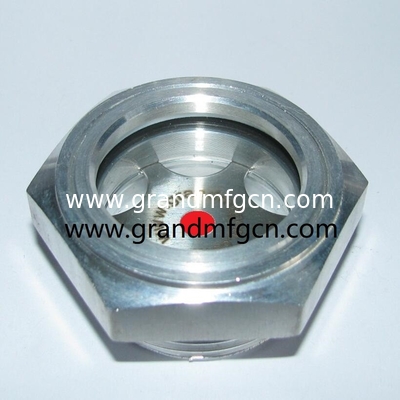 G3/8”G1/4&quot; G1/2&quot; G1&quot; BSP Air compressor milled hex aluminum oil level sight indicator oil sight glass oil level gauge