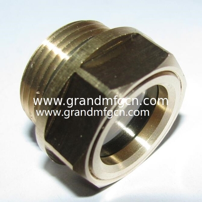 M27x1.5 M33x1.5 Male thread Air compressor hex brass oil level sight glasses domed shaped brass oil level indicator