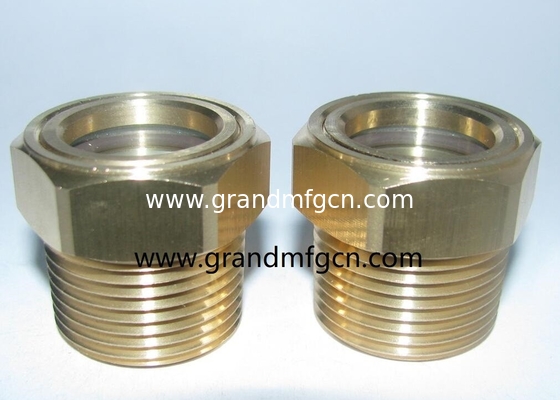 Male NPT 3/4 inch GM-HDN34 Dome Oil Level Sight Glass Bubble 3d sight glass gauge with clear glass custom available