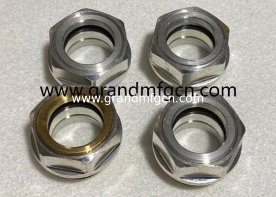 high pressure G1 1/4&quot; 6061 aluminum reducer oil sight glass oil level indicator fluid level gauge OEM and ODM service