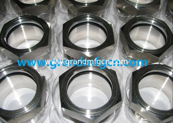 M27X1.5 M33X1.5 M36X1.5 Metric stainless steel 304 oil sight glass with hexagon locking nut SS304 OIL LEVEL SIGHT PORT