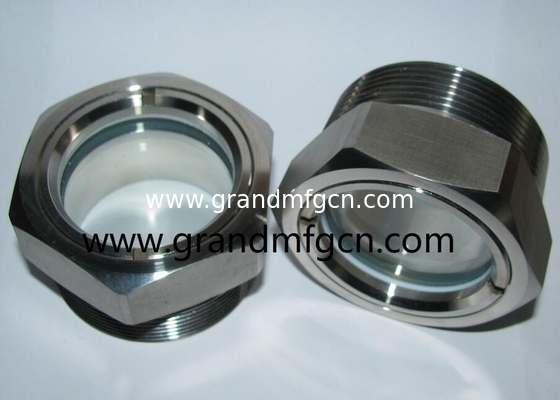M27X1.5 M33X1.5 M36X1.5 Metric stainless steel 304 oil sight glass with hexagon locking nut SS304 OIL LEVEL SIGHT PORT