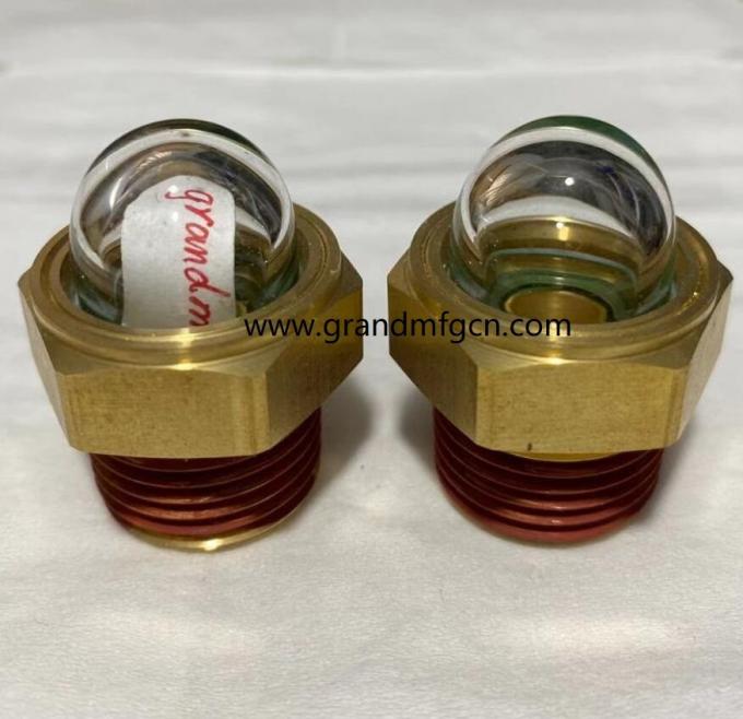 USA male NPT thread3/8 INCH brass domed oil level sight glass hex screw